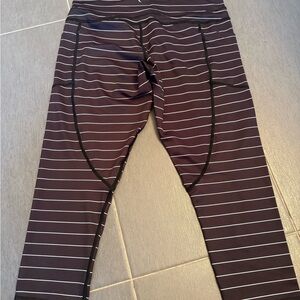 ZYIA Black and White Striped Leggings